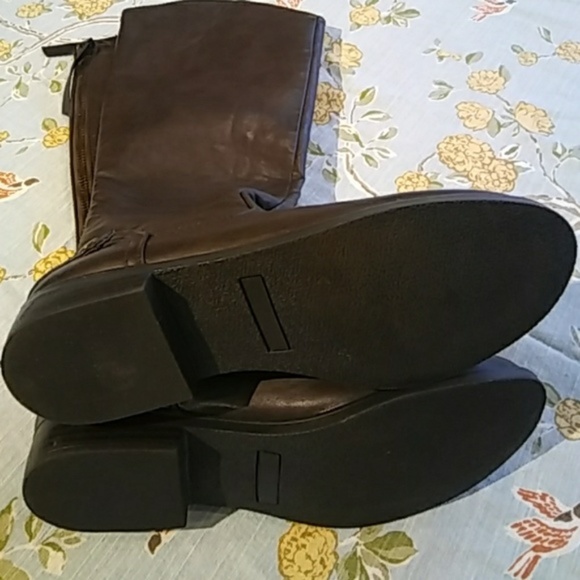 Trifecta brown "leather" riding boots zipper sz 7M - Picture 3 of 3